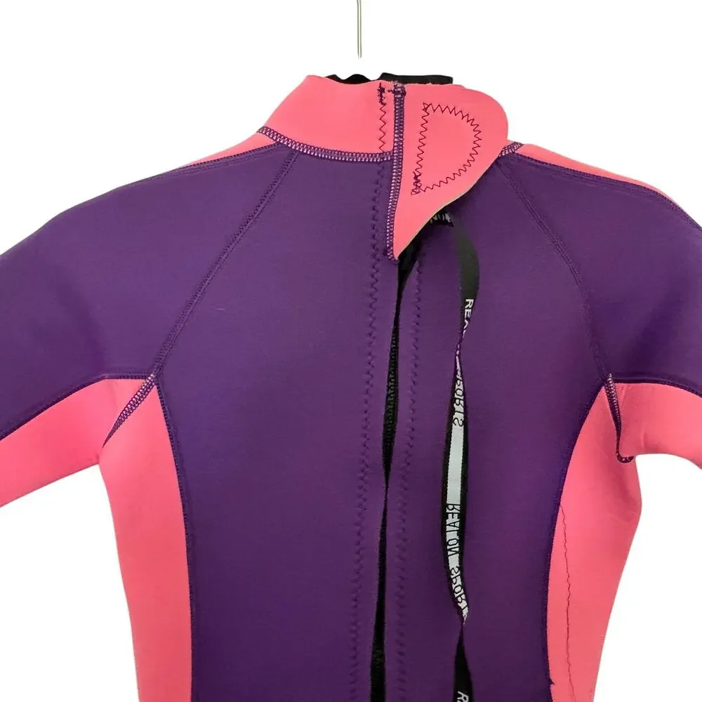 REALON Girls 2mm Neoprene Full Wetsuit Diving Surfing Swim Long Sleeve Kids XXL